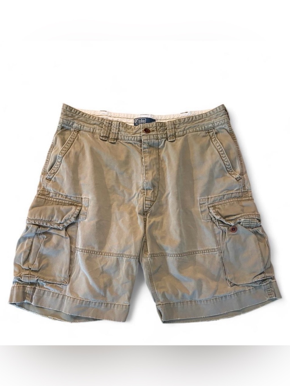 Vintage Polo Ralph Lauren Cargo Shorts Khaki Tan- Size 36